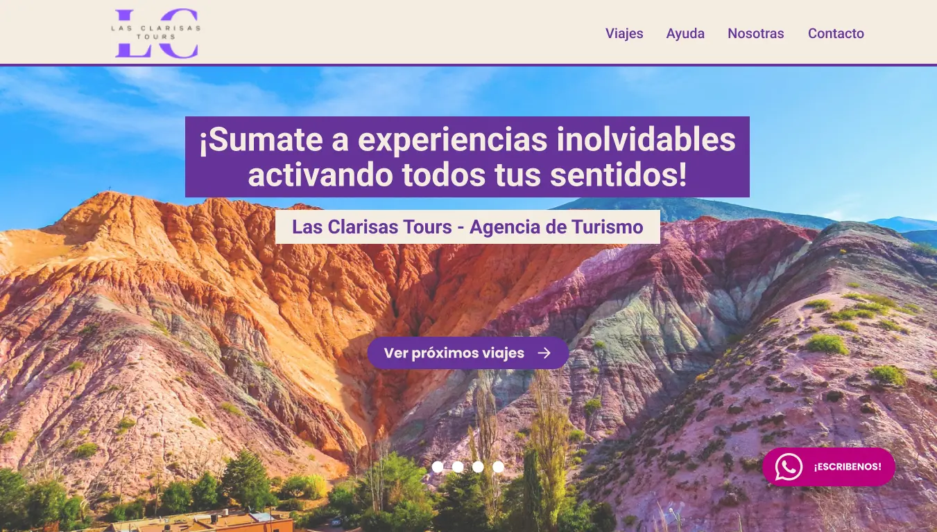 Web Las Clarisas Tours - Br1 Diseño web