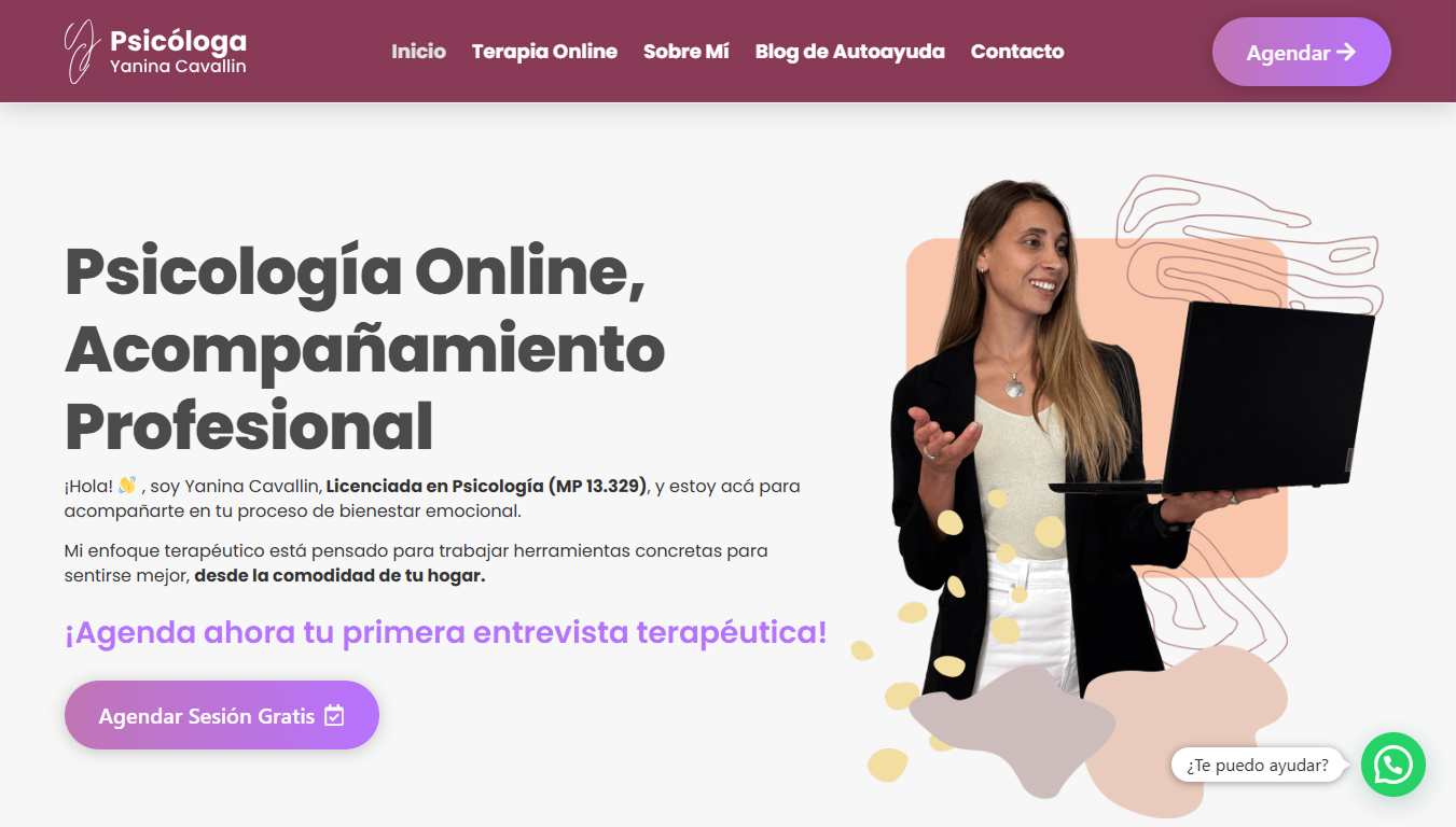 Web Psicologa Yanina Cavallin - Br1 Diseño web